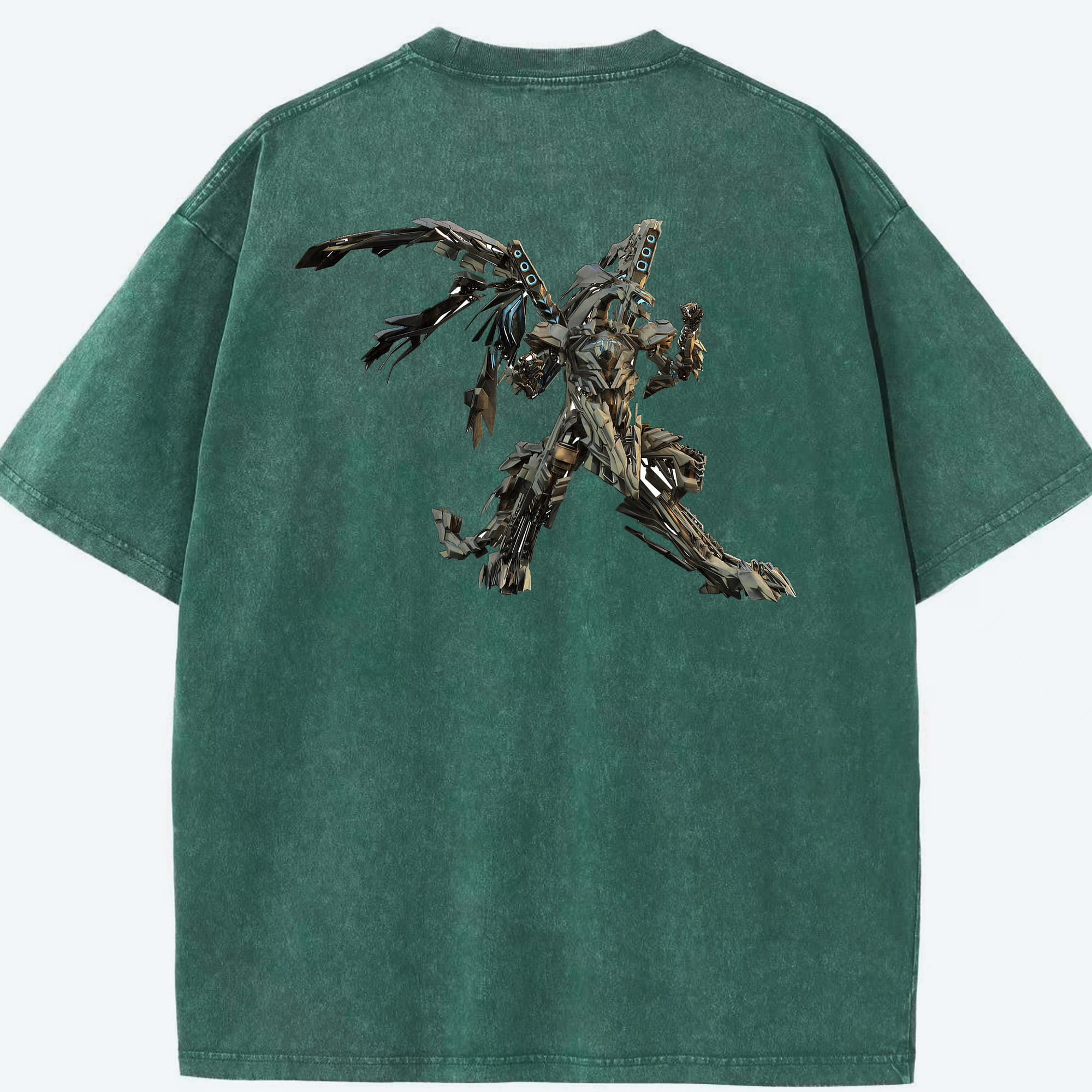 （画像用）  綿100% ヴィンテージ風 半袖Tシャツ（背面プリント）